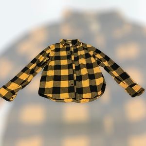 HOLLISTER- Men’s Yellow & Black Flannel